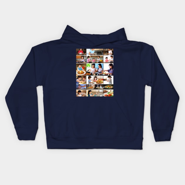 Mothers day, More Than Words Can Say: A Photo Collage of Motherly Love, Kids Hoodie by benzshope